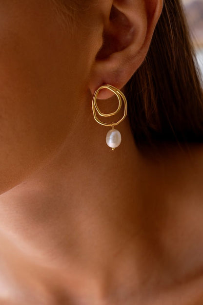 "Sea" Pearl Earrings