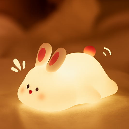 Rabbit Night Light - Cartoon Soft Lamp Touch